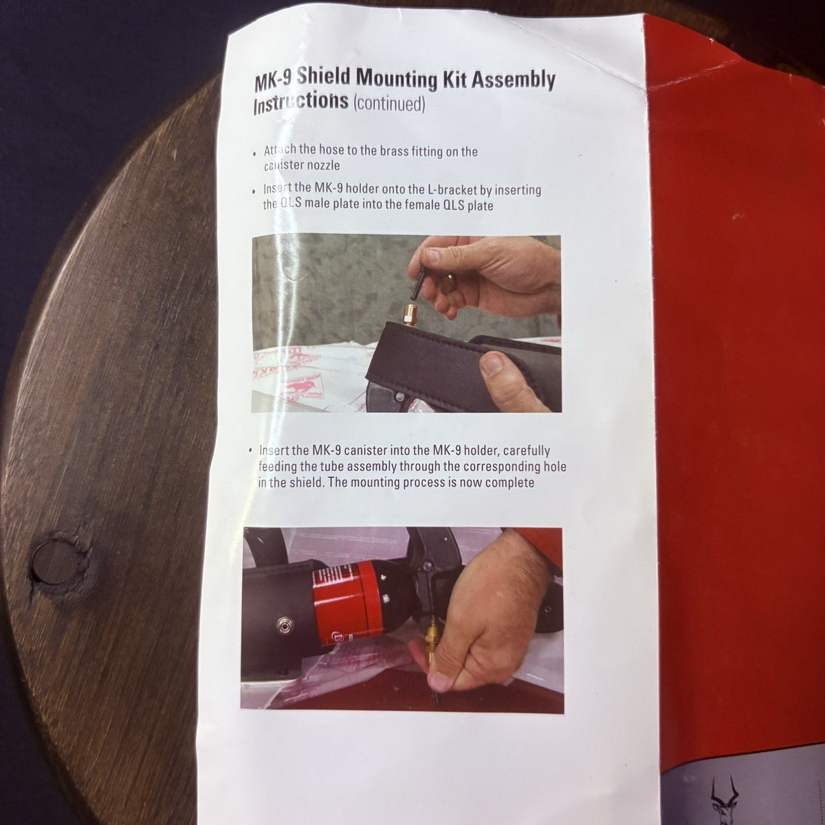 Safariland MK-9 Shield Mounting Kit Assembly w/ Pouch & Spray Through Hose