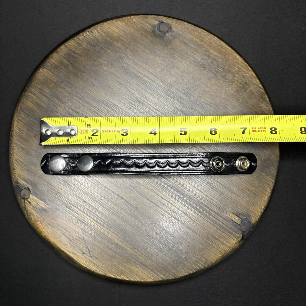 DutyMan Belt Keeper Skinny Tooled Leather 7.25” Hidden Double Snaps (2 Lot)