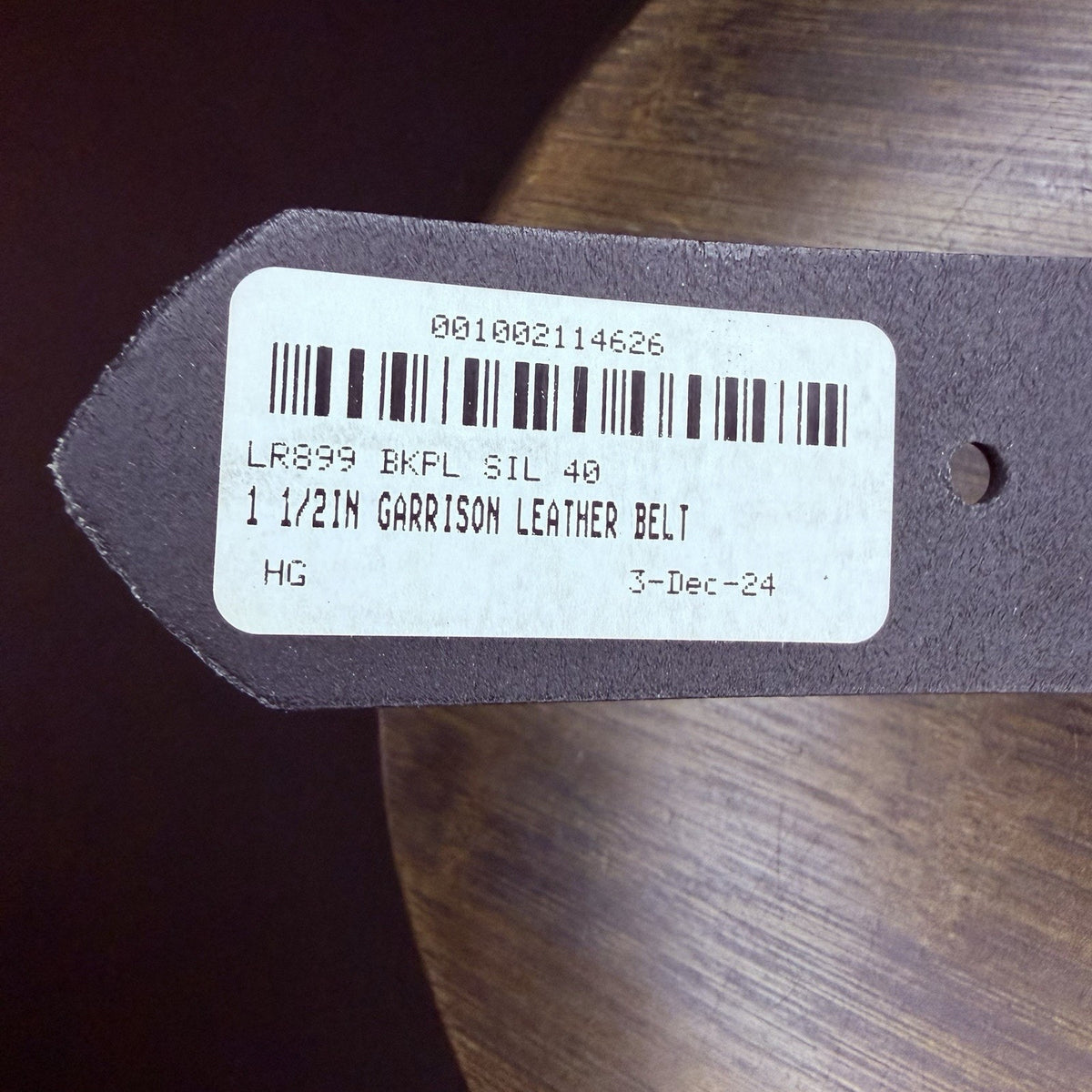 Boston Leather Garrison Belt Size 38" Plain Black 1.5", Nickel Buckle 6582 USA