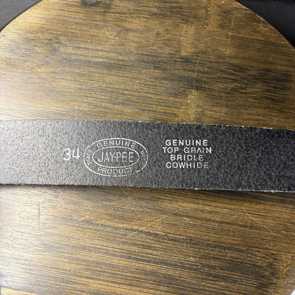 Jay Pee Garrison Belt Size 34" Black Leather Off Duty Dress Belt