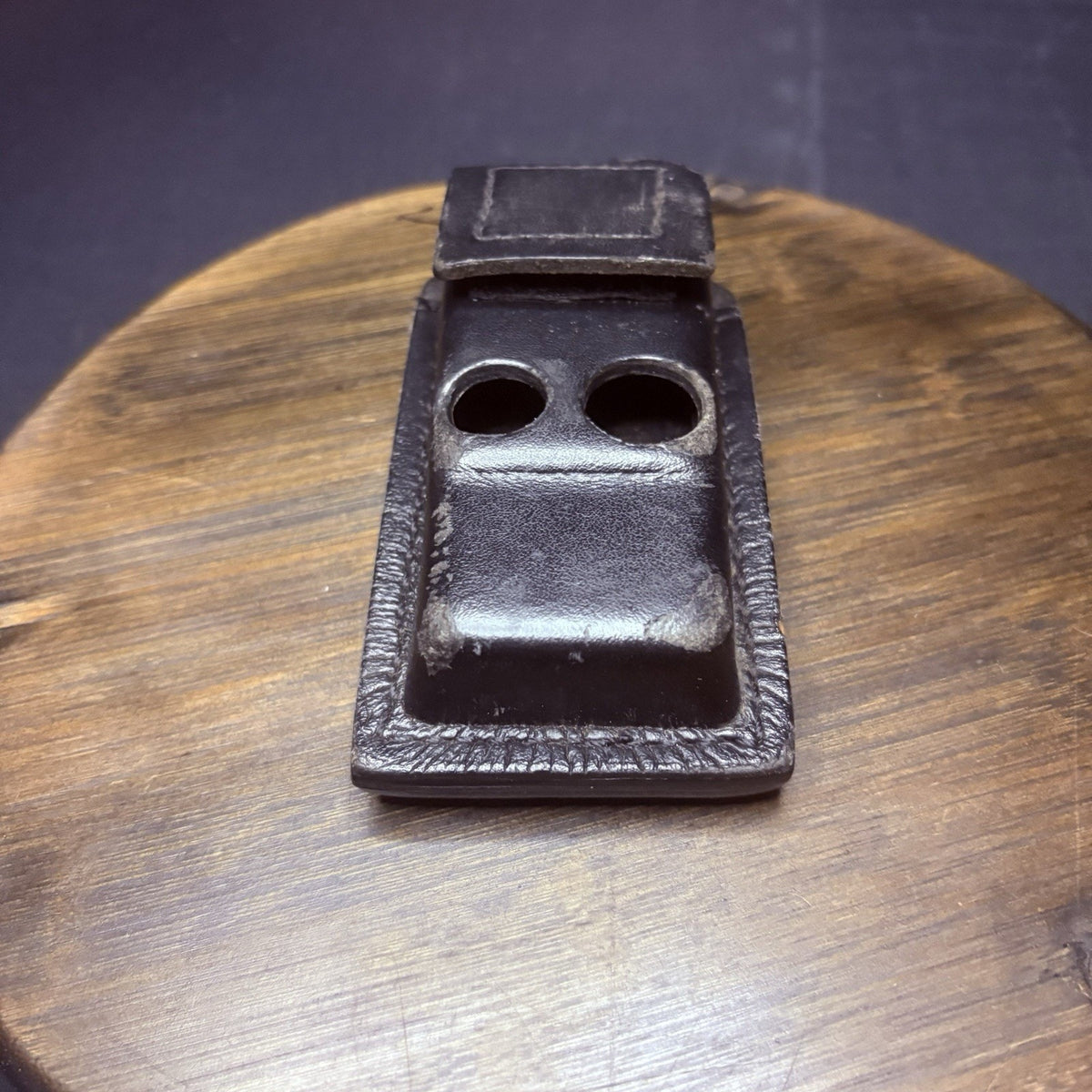 Olympus Puma 4 Leather Pouch Holster Case Plain Black Leather