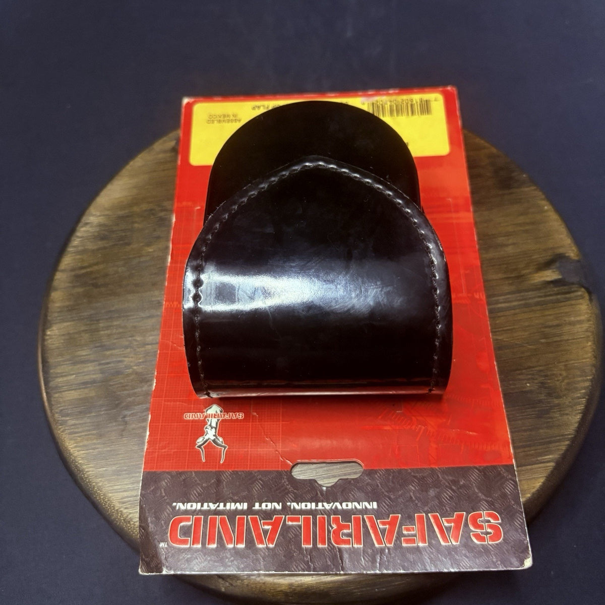 Safariland 290 Double Handcuff Pouch Shinny Leather Hidden Snap 2.25" Belt Loop