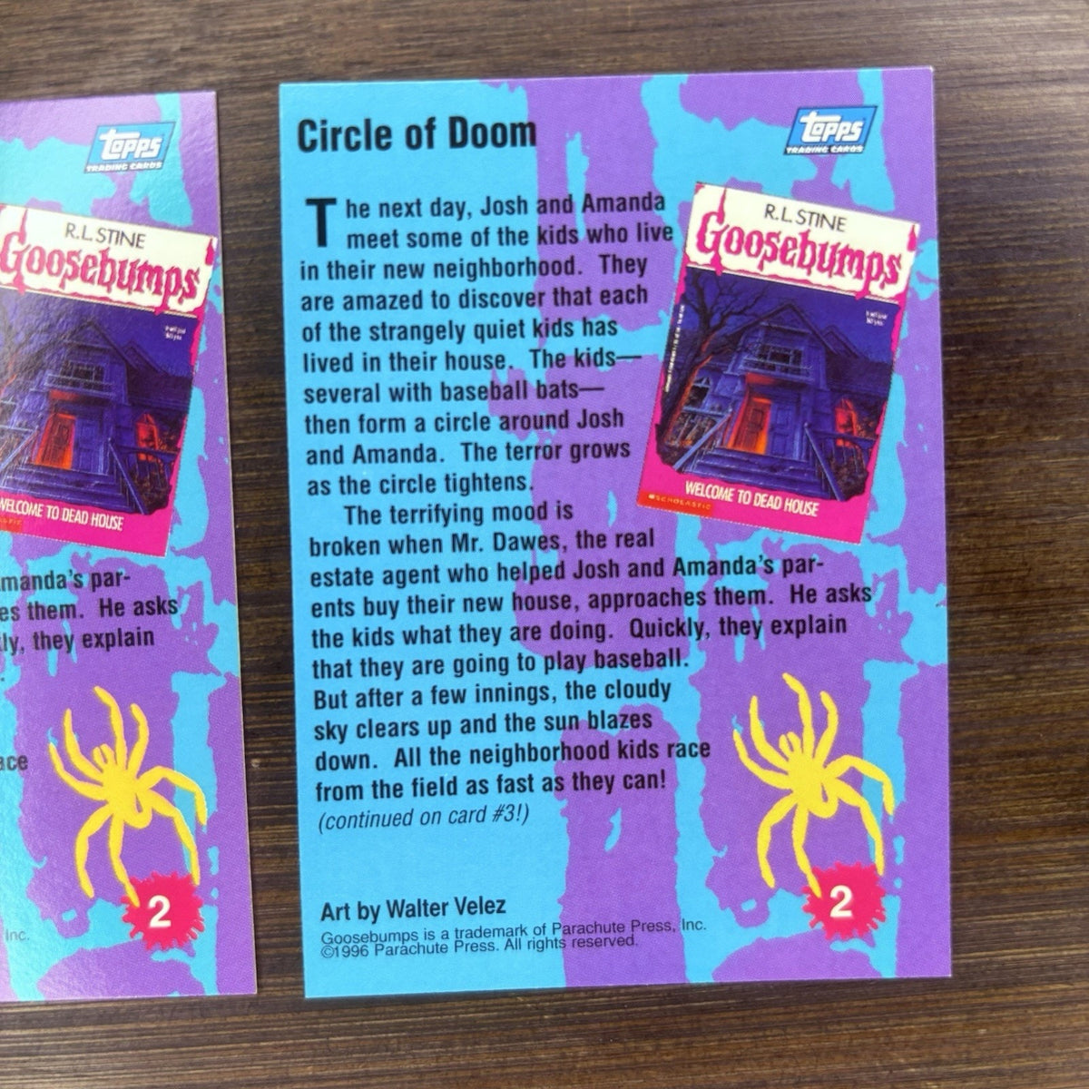 1996 Goosebumps Circle Of Doom #2 Lot Of (2) High Grade Trading Card, See Photos