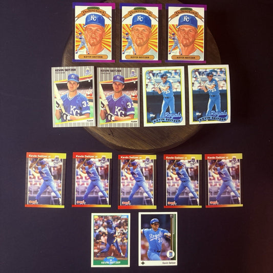 Kevin Seitzer (Lot Of 14) Trading Cards #670, #510, #292, #55, #238, No. 10