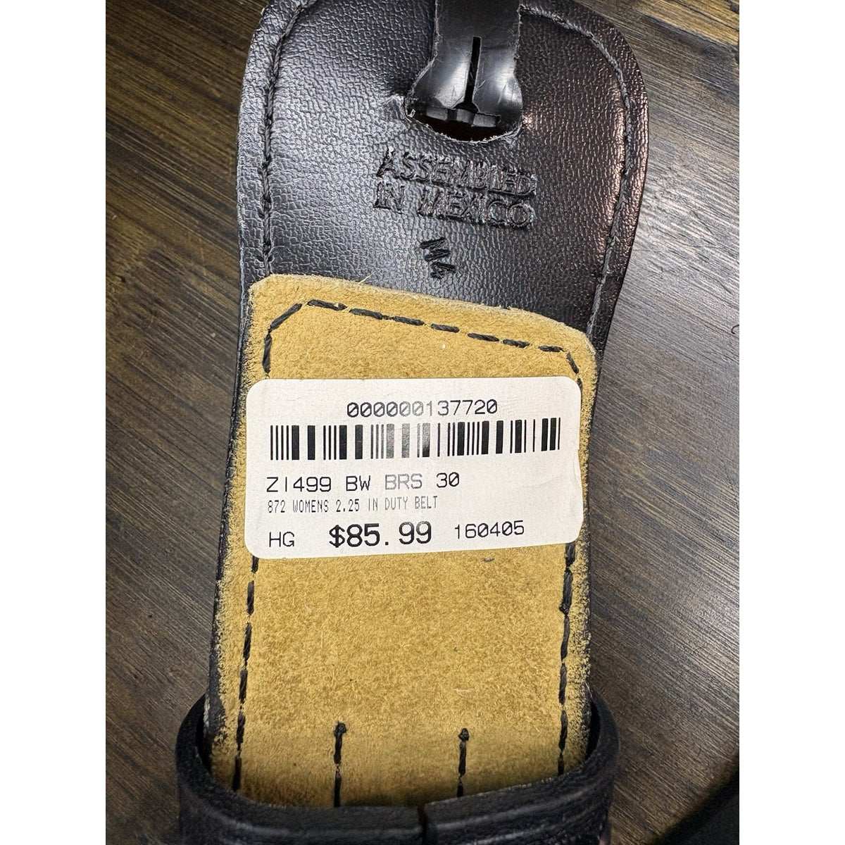 Safariland Women’s 872 Duty Belt Size 30” Basketweave Leather Sued Lined 2.25”
