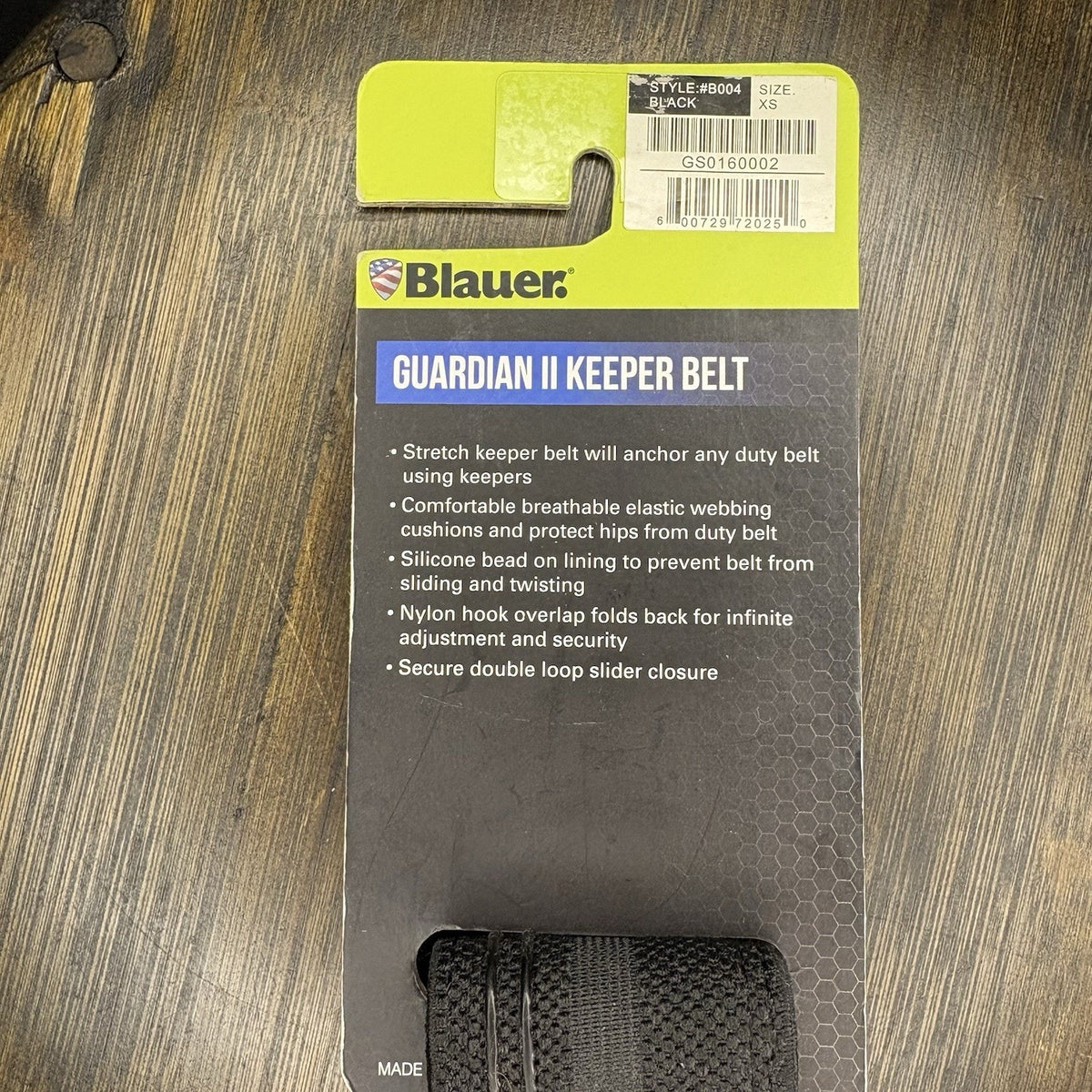 Blauer Guardian II Keeper Belt Size XS 26"-28" Black Under Duty Belt #B004