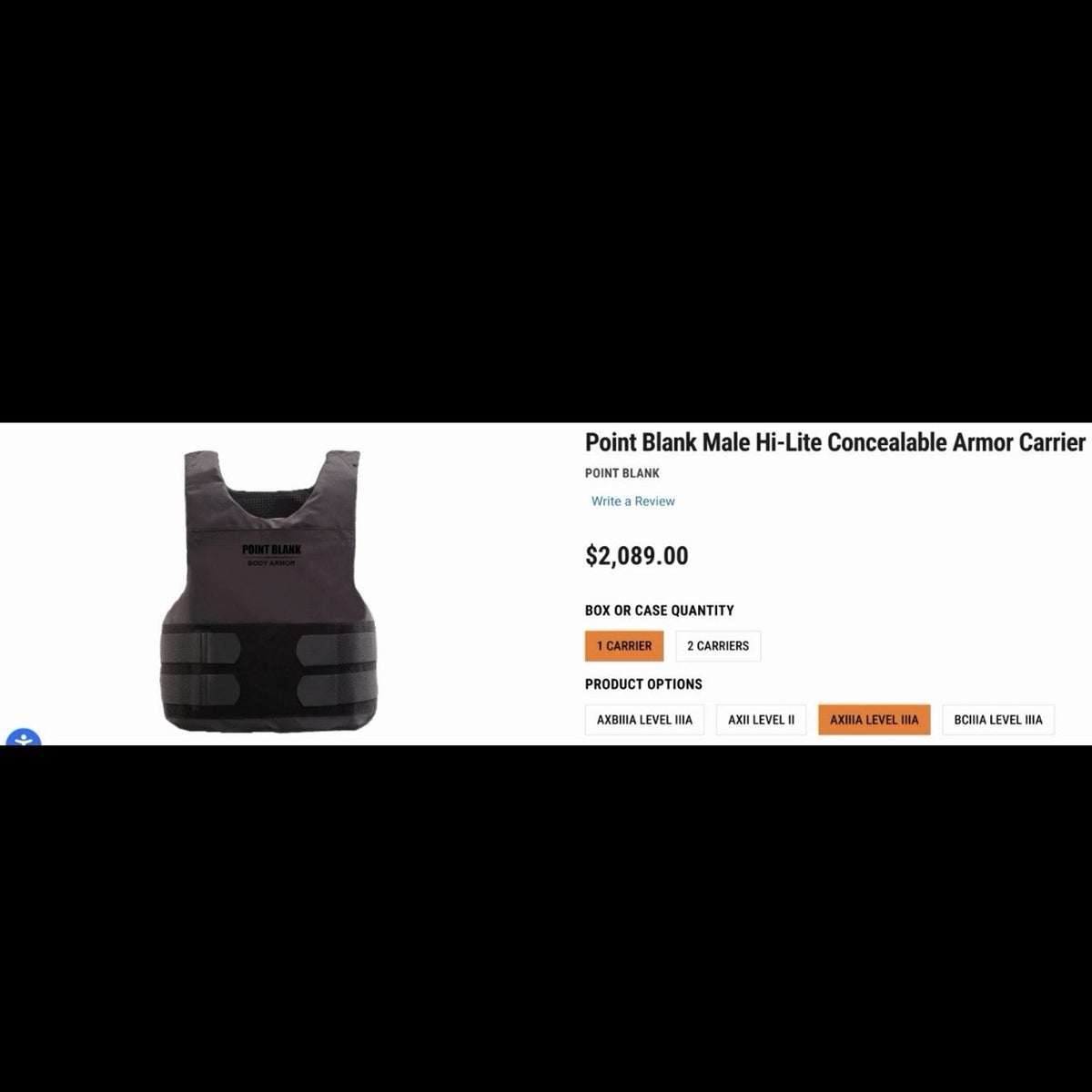 PB Armor 3A Ballistic 2023 Vest Size Large AXBIIIA Concealable IIIA Carrier 48R