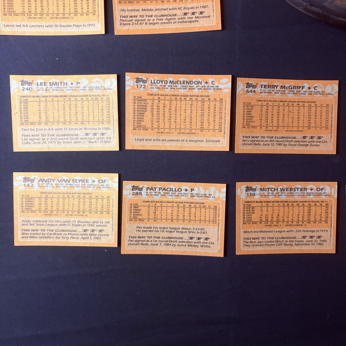 1988 TOPPS High Grade Baseball Card Lot Of 35