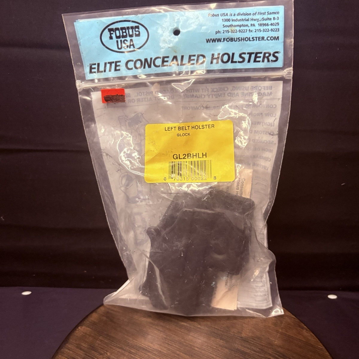 Fobus Glock LH Belt Holster GL-2BH Polymer Glock 17, 19, 22, 23, 31, 32, 34,35