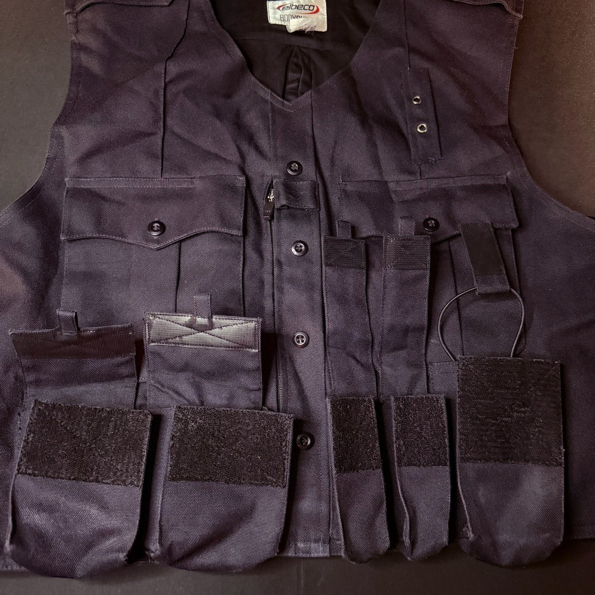 Elbeco Body Shield Carrier Vest Size Large Black w/Magazine & Radio Pouch