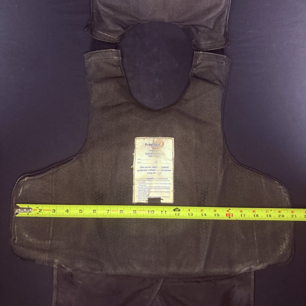 PB Armor 3A Bullet Proof Vest Size Large IIIA Ballistic Concealable Body Armor