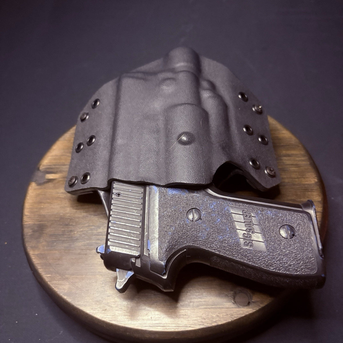 Sig Sauer P228 + Light Holster Kydex Black Double Belt Loop