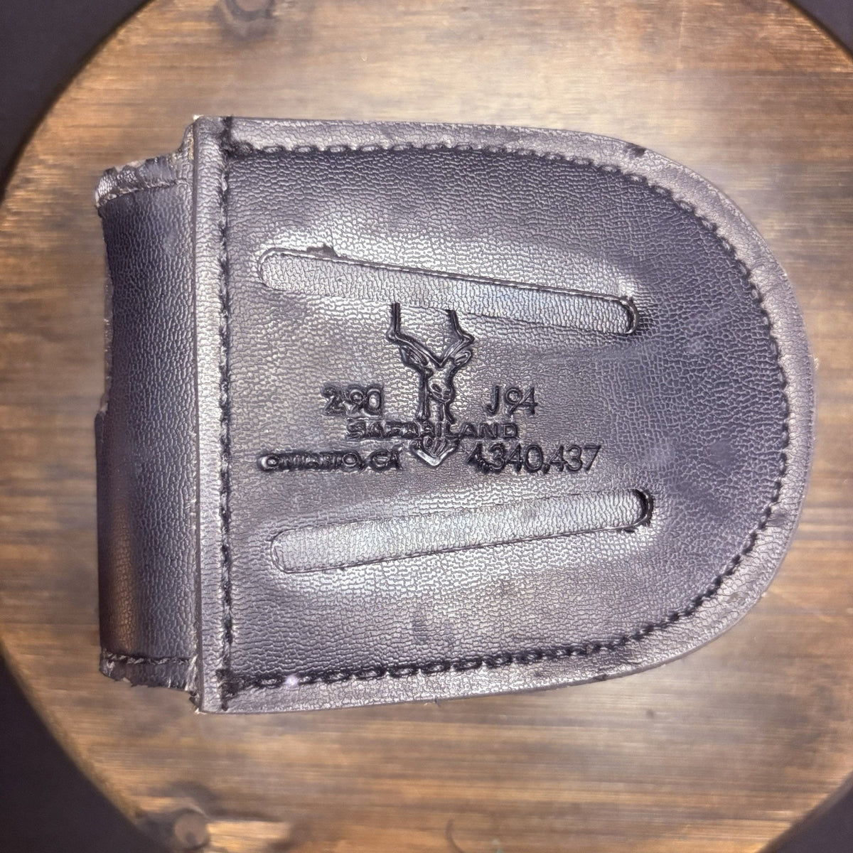 Safariland 290-2 Double Handcuff Pouch Distressed Plain Leather Chrome Snap