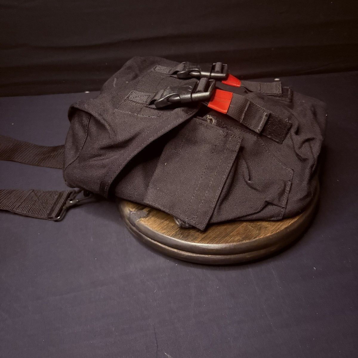 Gas Mask Or Large Utility Pouch EMT Tactical Military Hunting Black Nylon Case