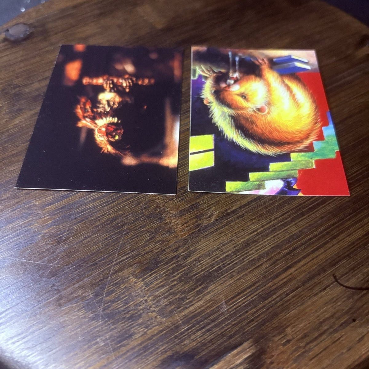 1996 Topps Goosebumps Lot Of (2) "Hamster & Bird" Trading Cards All High Grade