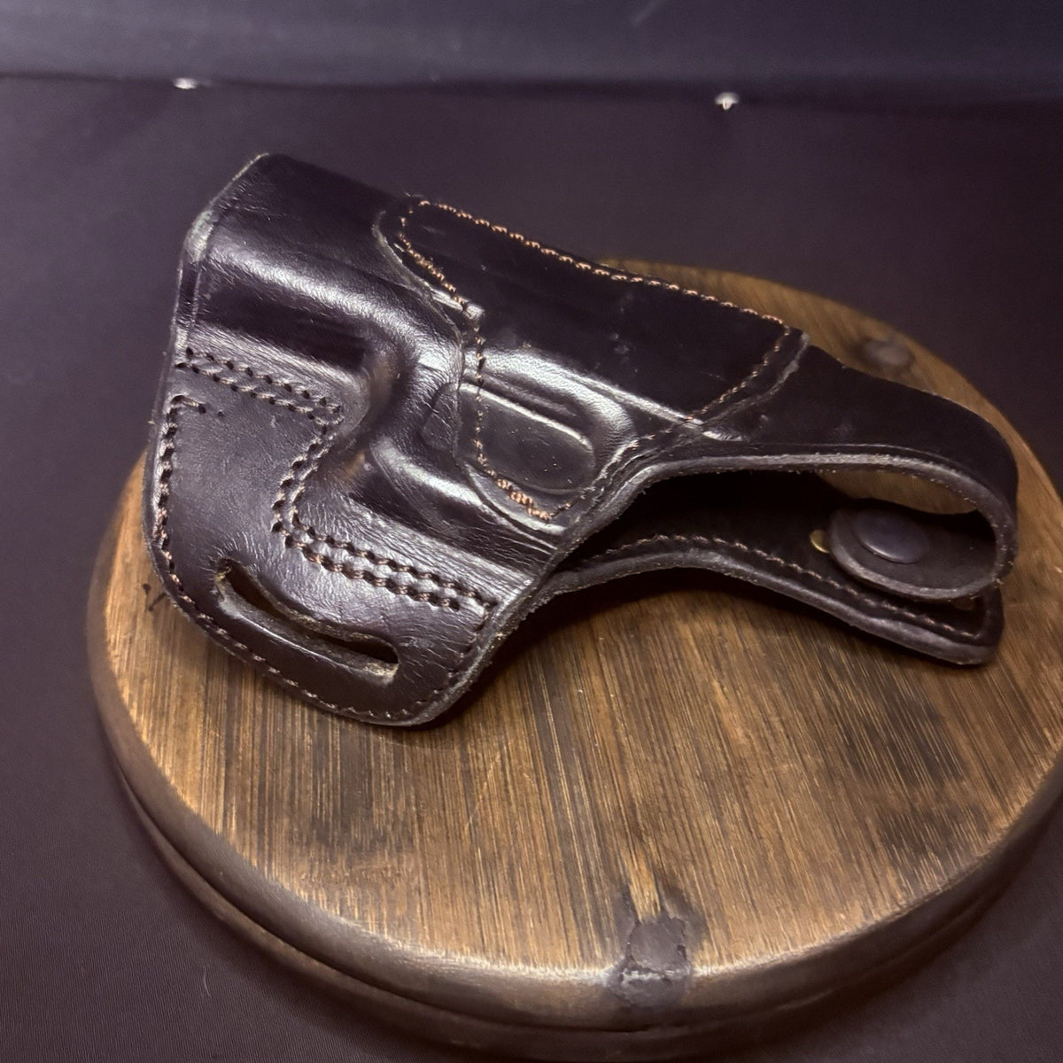 Taguna Texas 1836 Glock 19 / 17 Holster Black Stiched Leather, Double Belt Loop