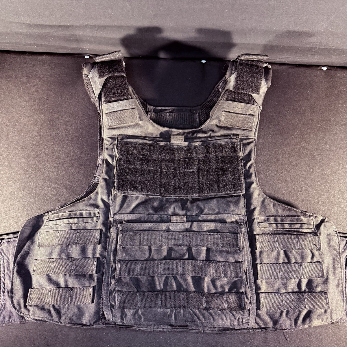Armor Express Hard Core Tactical Carrier Vest Size XL Black MOLLE Padded