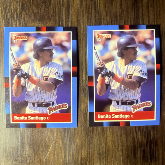 1988 Benito Santiago Lot (2)Donruss #114 ) High Grade Cards, See Photos