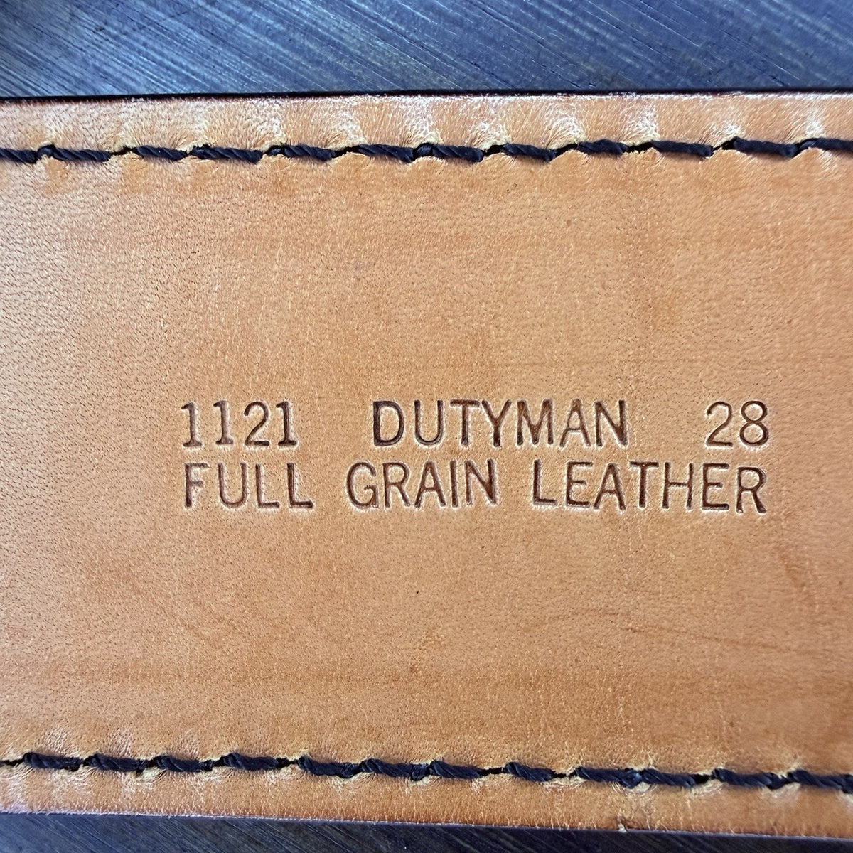 Dutyman River Belt Size 30" Basketweave 2.25" Black Leather Nickle Buckle 1121