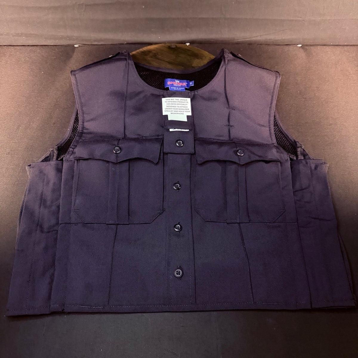Spiewak Tactical Armor Carrier Vest Size Small Dark Navy Mic Tab Carrier Only