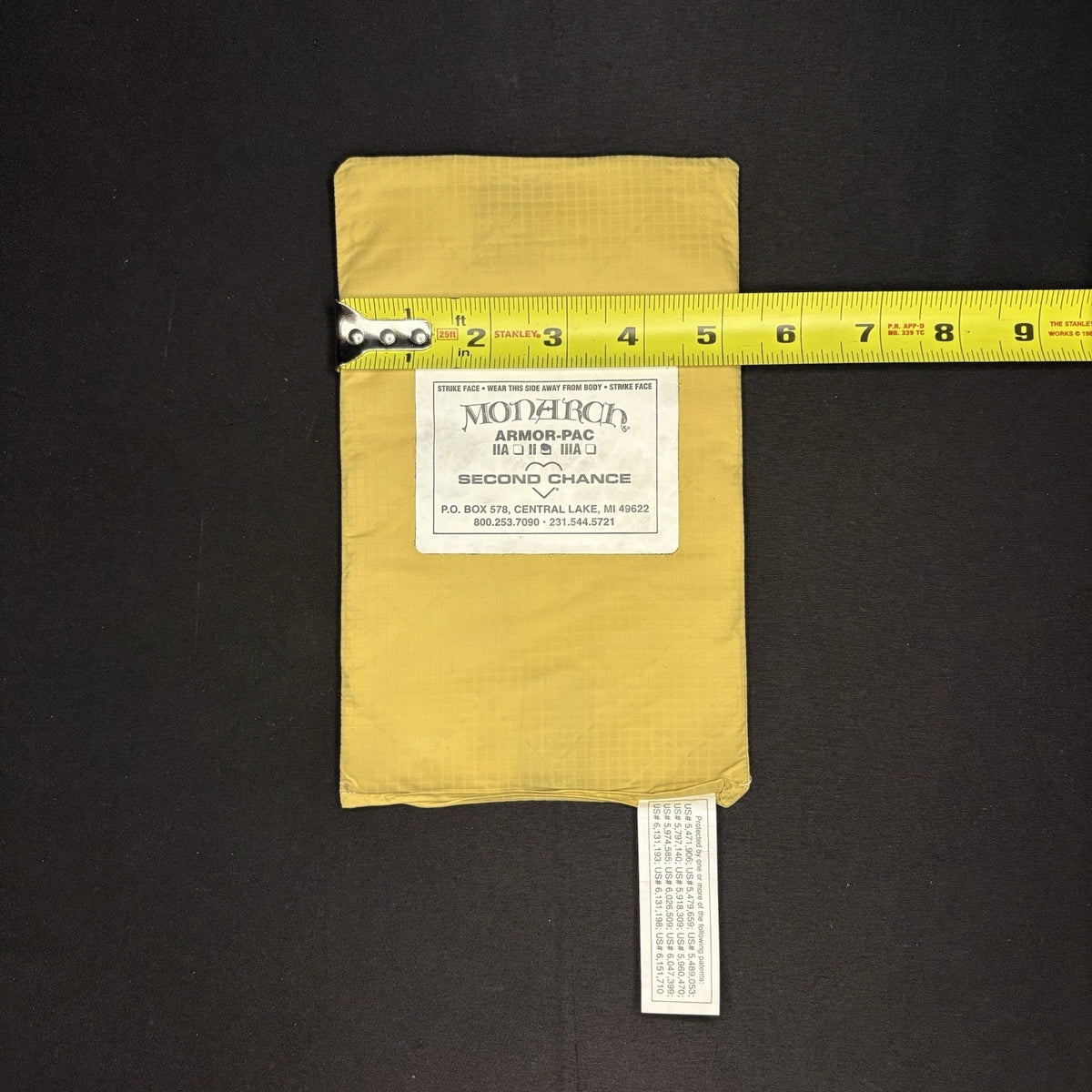 Second Chance Level 2 Armor-Pac Ballistic Soft Panel Size 5"x 8"