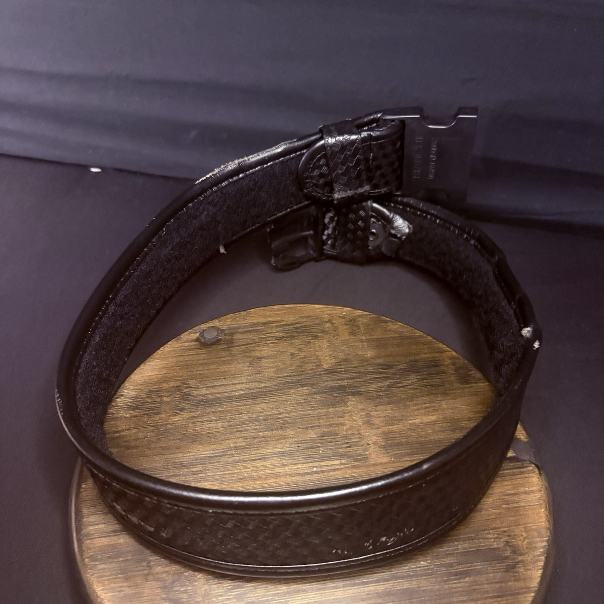 Bianchi 7950 Duty Belt Waist Size Small 28”-32" AccuMold Basketweave Leather