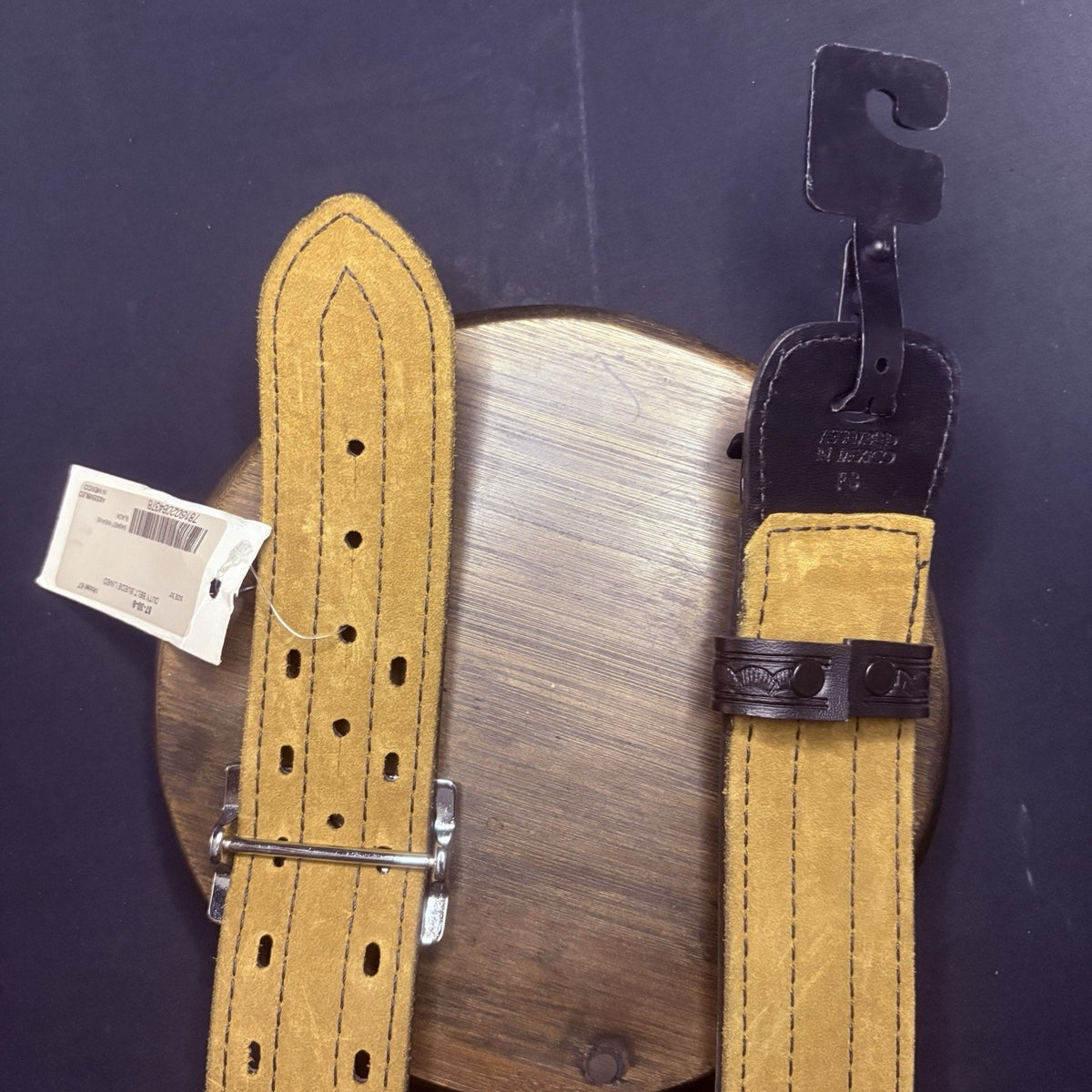 Safariland Model 87 Duty Belt - Size 30" - Sued Lined Basketweave - Black/Chrome