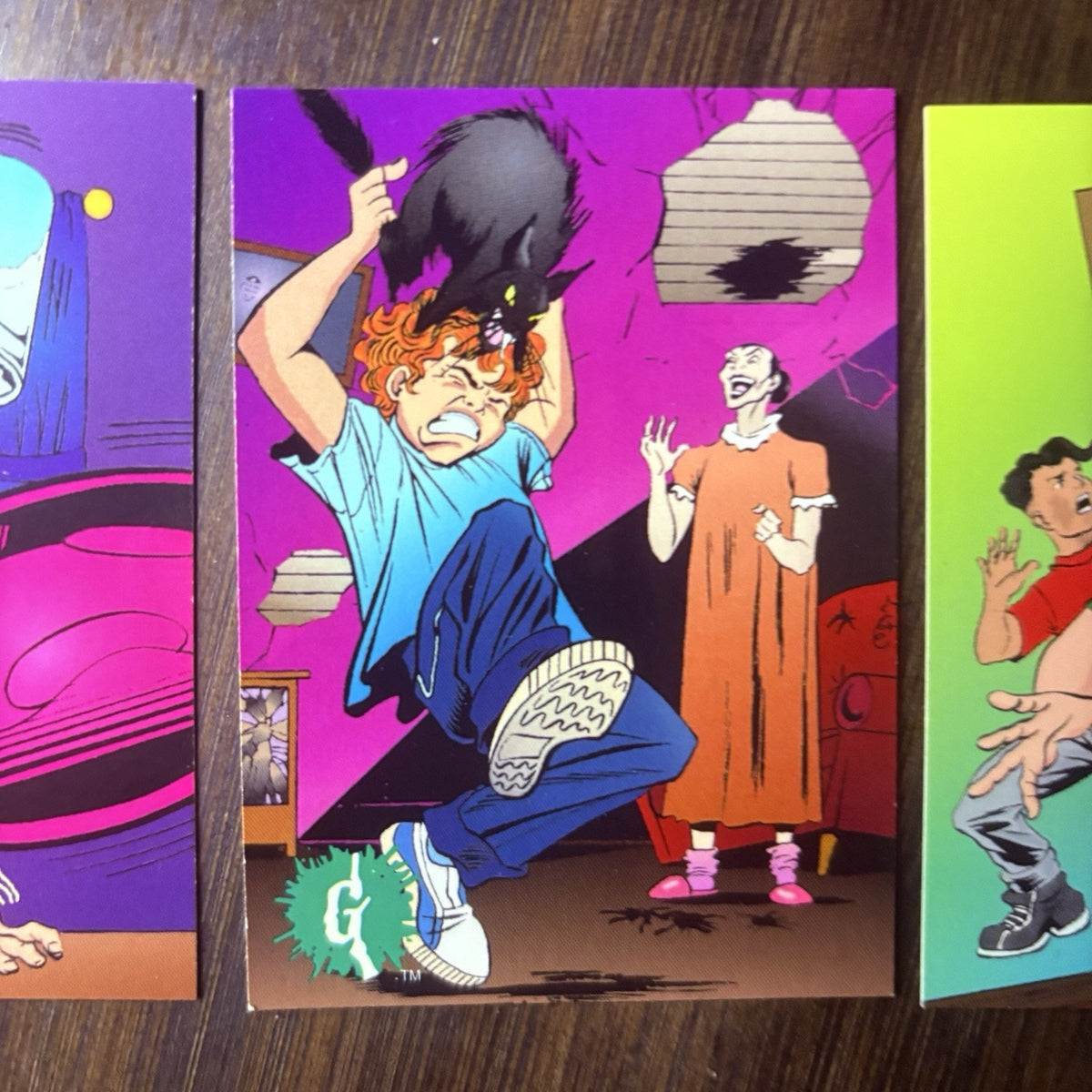1996 Topps Goosebumps Lot Of (3) "Kids" Trading Cards All High Grade, See Photos