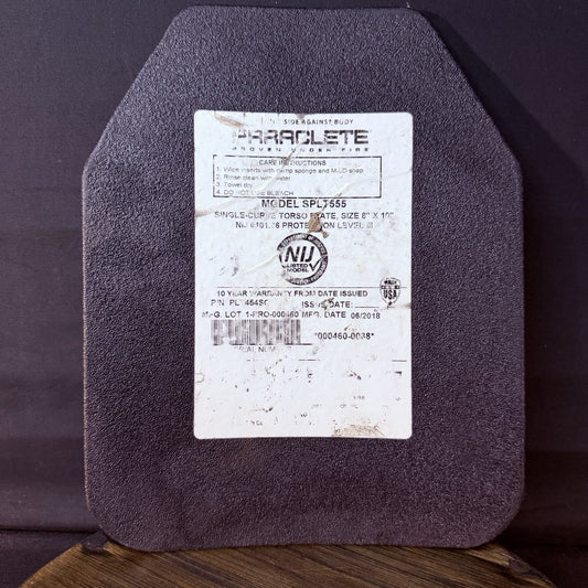 PB Ballistic Steel Plate Level 3 III 8"x 10" Shooters Cut SPLT555 In Warranty