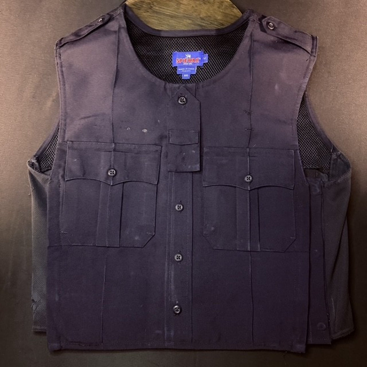 Spiewak Tactical Armor Carrier Vest Size Medium Regular Dark Navy Mic Tab Duty