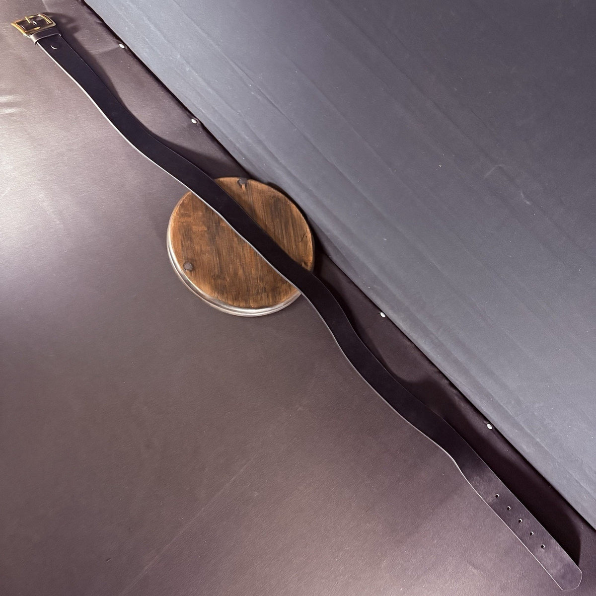 Galls Belt Size 44” Off Duty Plain Black Leather w/ Chrome Buckle LP1213 Law Pro