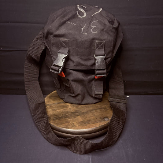 Gas Mask Or Large Utility Pouch EMT Tactical Military Hunting Black Nylon Case