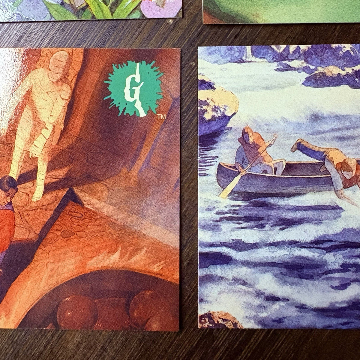 1996 Topps Goosebumps Lot Of (2) "Camp" Trading Cards All High Grade, See Photos