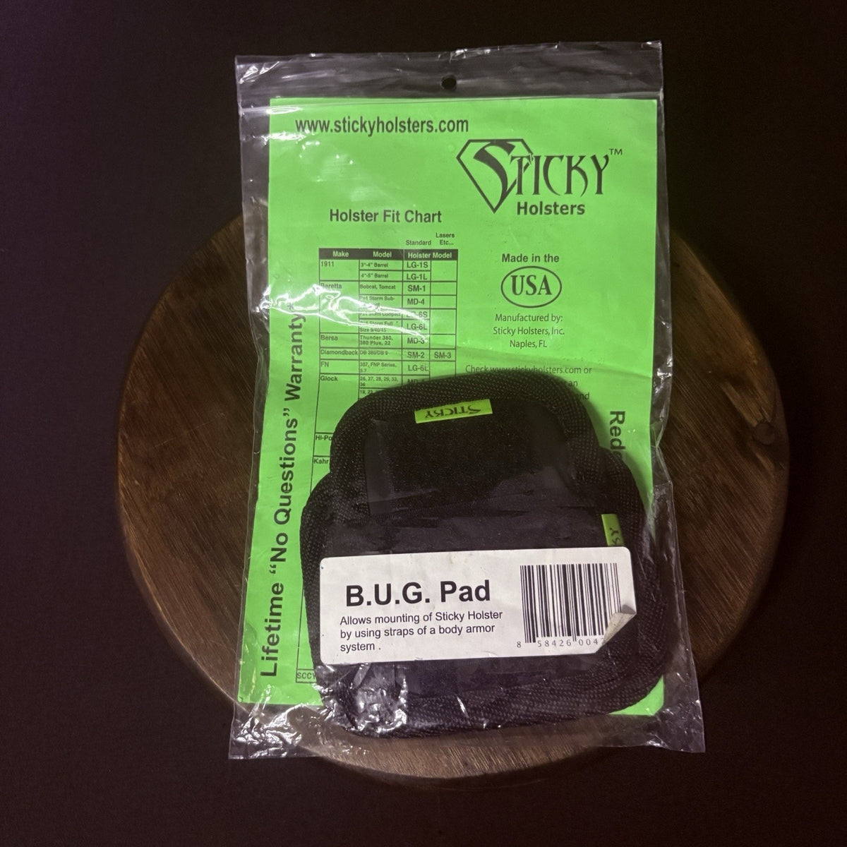 Sticky Holsters B.U.G. Pad For Mounting Holster To Body Armor Vest, 2 Pack