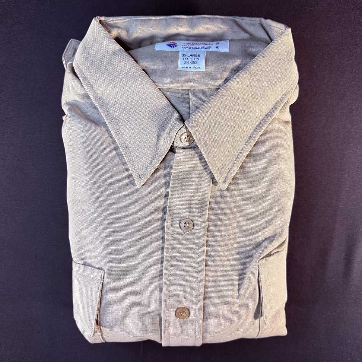 Liberty Long Sleeve Shirt Size 3X Silver Tan Class A Uniform SH340