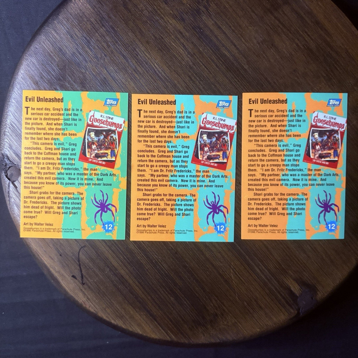 1996 Goosebumps Evil Unleashed #12 Lot Of (3) High Grade Trading Cards See Photo