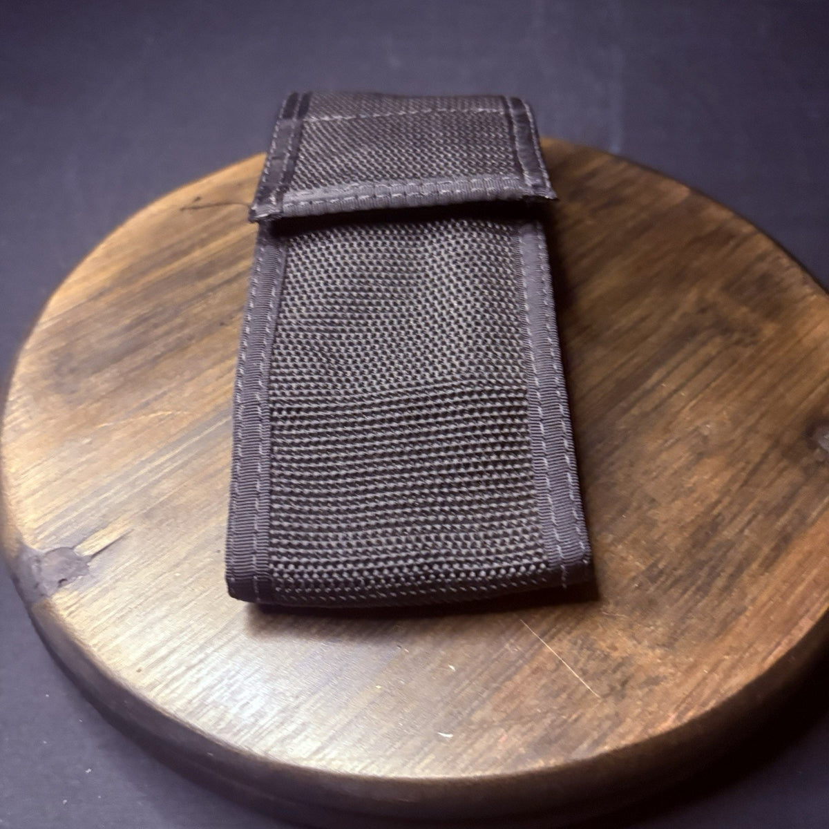Nylon Pouch Black With Elastic Pockets And Belt Loop