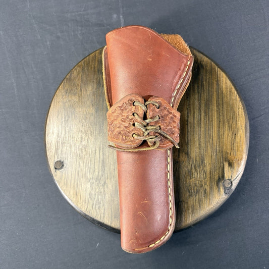 Single Action Revolver Holster Fits Up To 6” Left Hand Draw Hand Made Leather