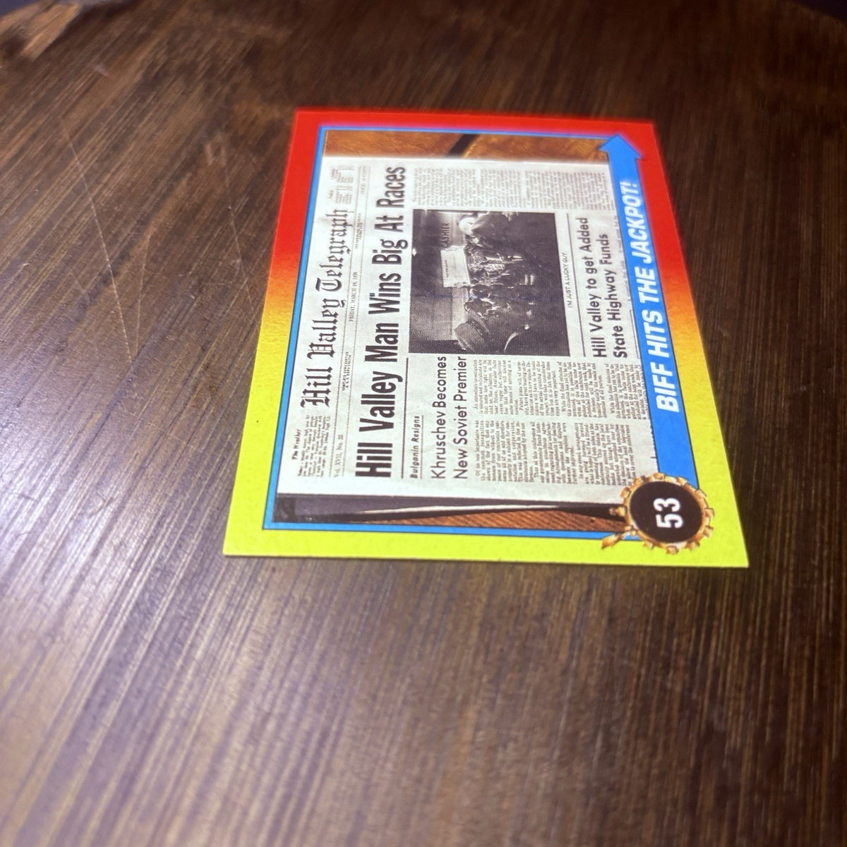 Back To The Future Part II 2 Topps Trading Card #53 "Biff Hits The Jackpot"