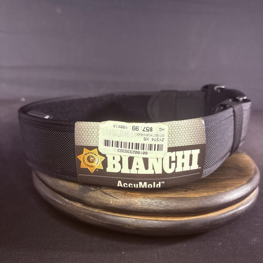 Bianchi Duty Belt 7210 Size XS 24"-28" Black Nylon Tri-Lock Buckle 2" Wide