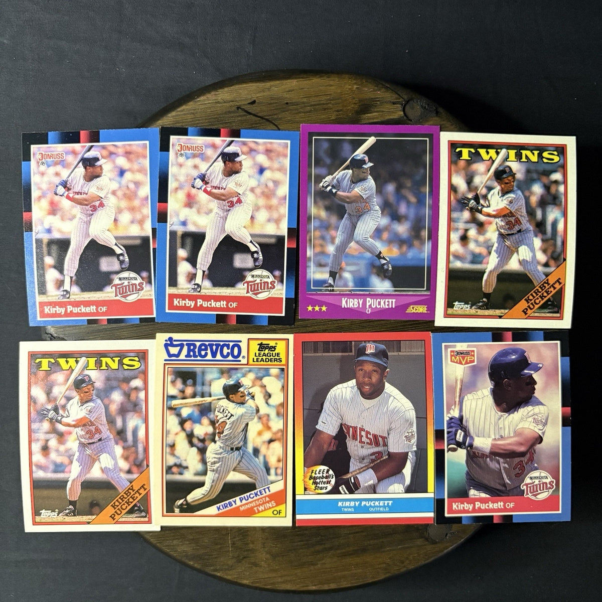 Kirby Puckett 8 Card Lot MLB Mint Condition