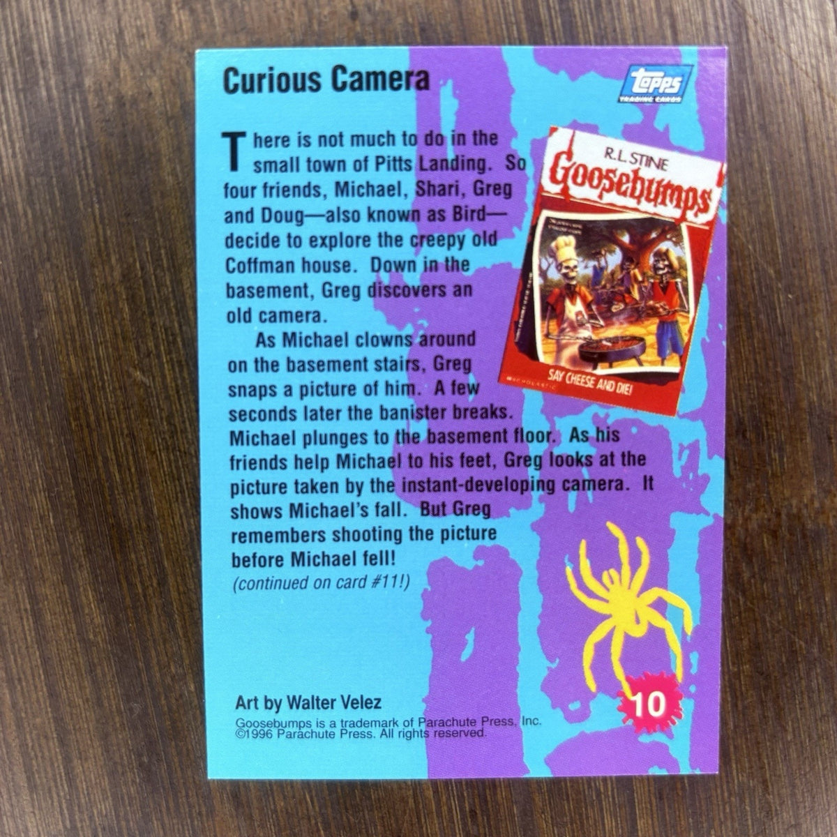 1996 Goosebumps Curious Camera #10 High Grade Topps Trading Card, See Photos