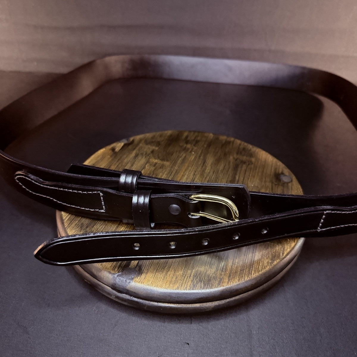 Gould and Goodrich Ranger Belt Size 60" Plain Black Leather Brass Buckle NGT-60B