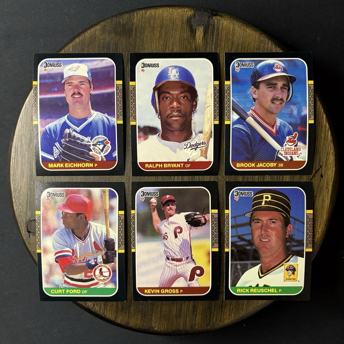 Donruss 1987 High Grade Cards #321, #587, #104, #454, #236, #188 (Lot 6)