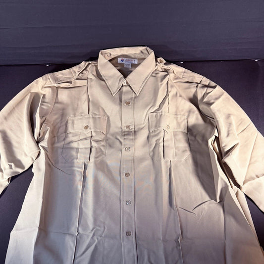 Liberty Long Sleeve Shirt Size 3X Silver Tan Class A Uniform SH340