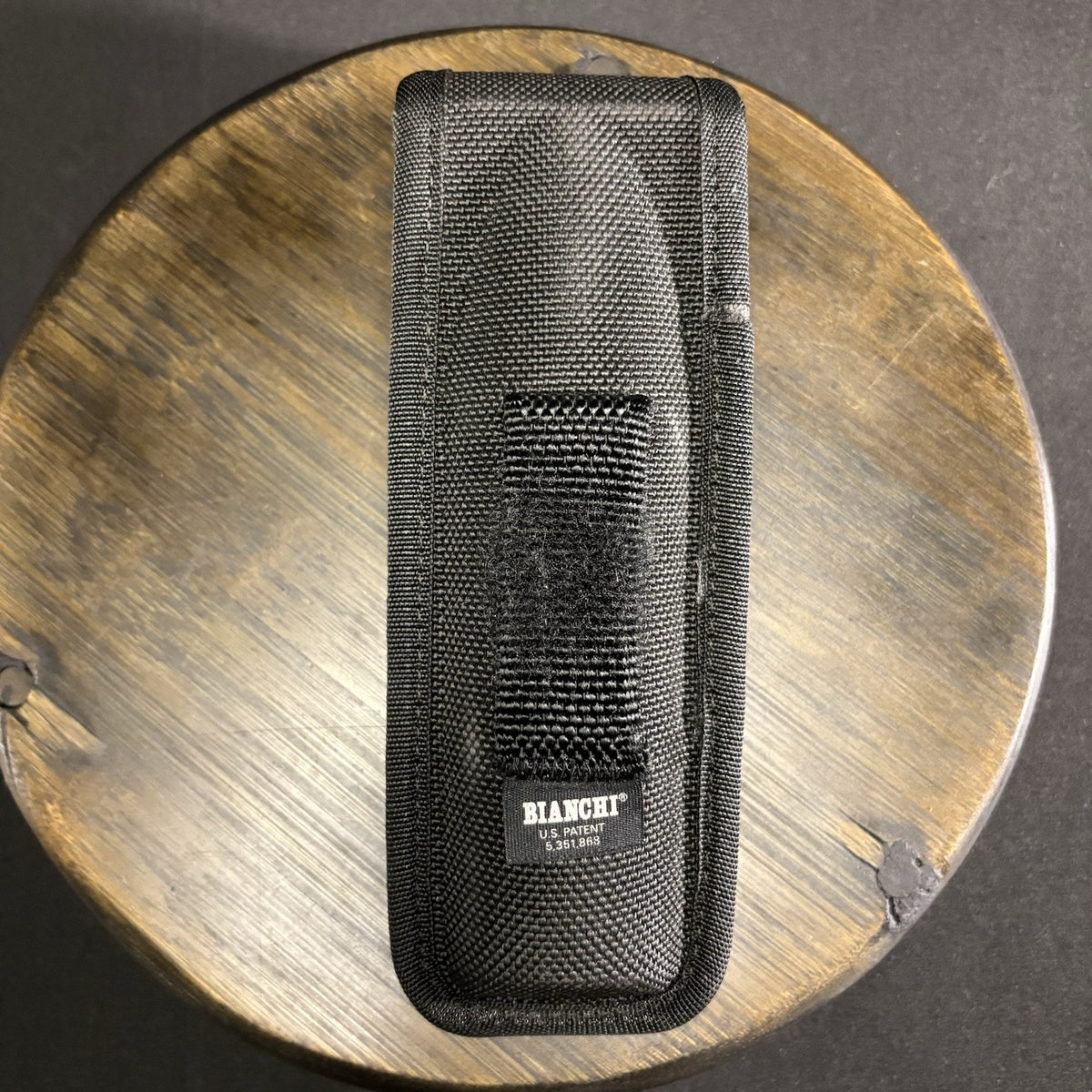 Bianchi Flashlight Pouch Size 7” Black Nylon Accumold Snap Closure