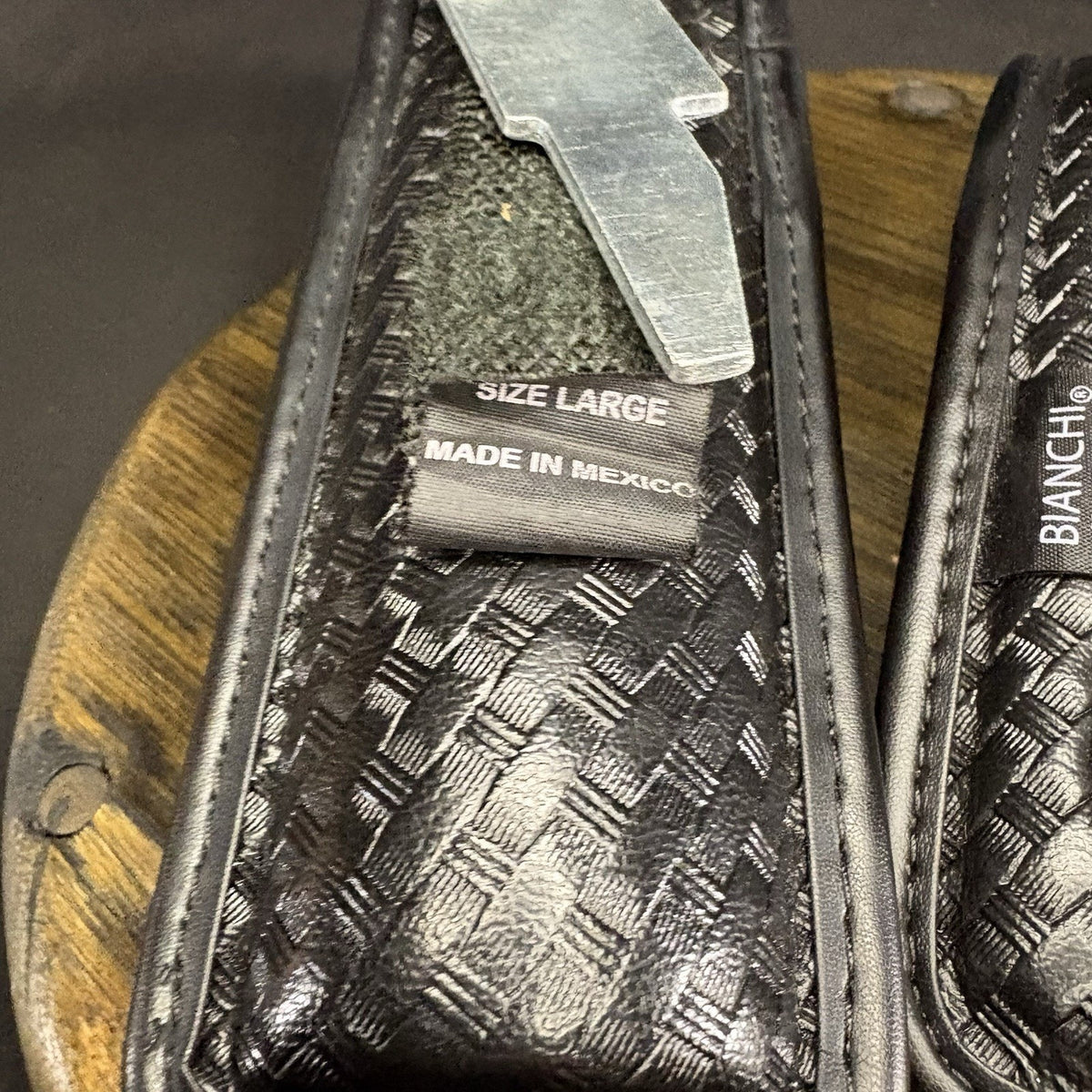 Bianchi Magazine Carrier Size .45/10mm And Flashlight Pouch Basketweave Accumold