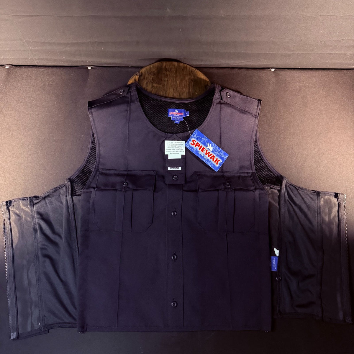 Spiewak Tactical Soft Armor Carrier Vest Navy Large Long Mic Tab Size Large Long