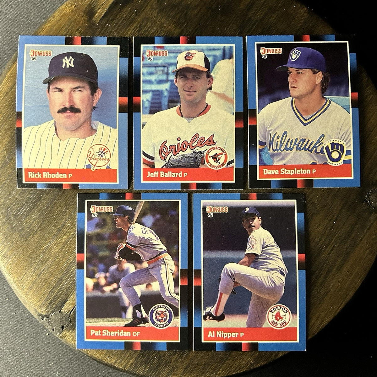 Donruss 1988 High Grade Cards #128, #520, #521, #522, #523 MLB Baseball (Lot 5)