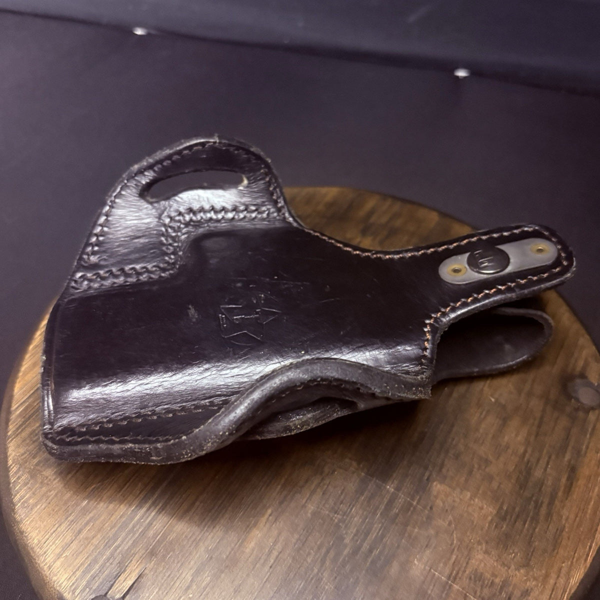 Taguna Texas 1836 Glock 19 / 17 Holster Black Stiched Leather, Double Belt Loop